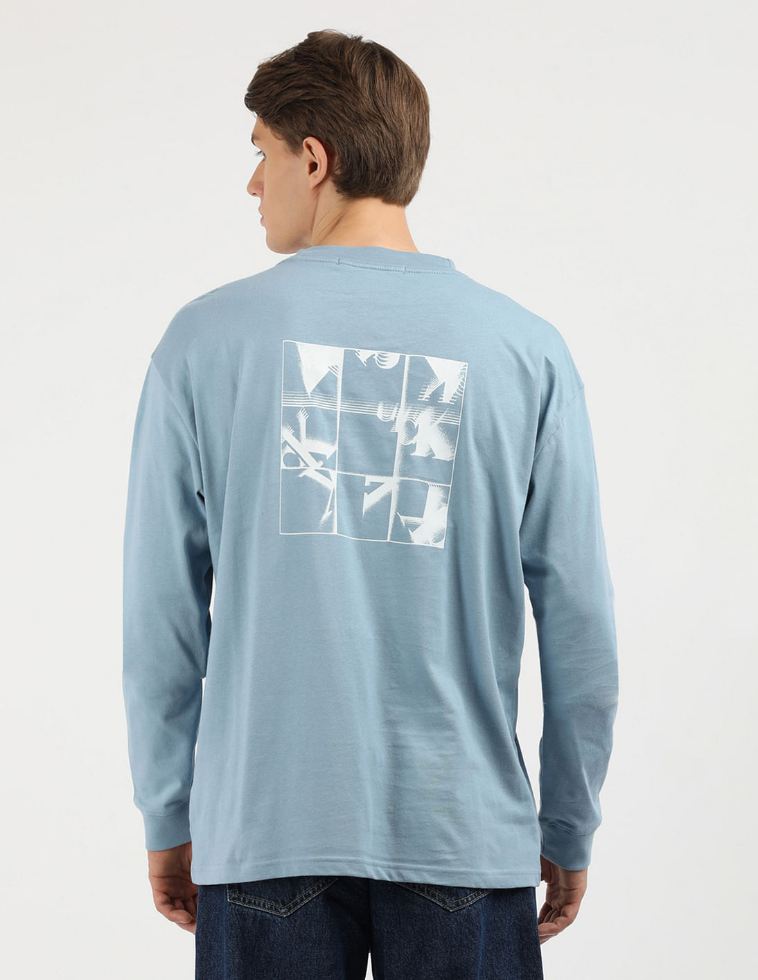 Buy Calvin Klein Jeans Grid Monogram Long Sleeve T-Shirt