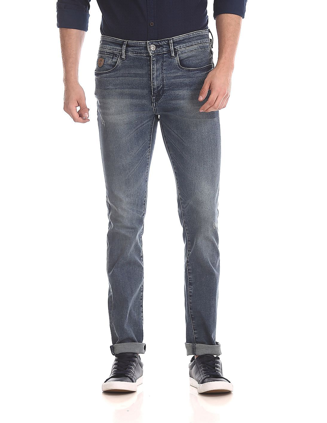 Buy Men Regallo Skinny Fit Washed Jeans online at NNNOW.com
