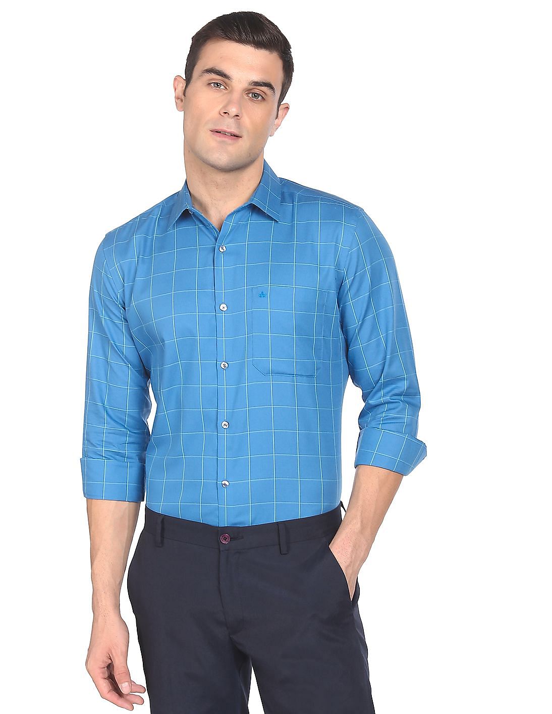 Buy Arrow Liberty Classic Regular Fit Check Formal Shirt - NNNOW.com