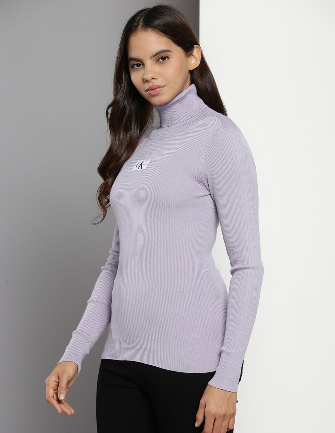 売れ筋商品|||カルバンクライン ニット&セーター アウター レディース Women's High Shine Classic Crewneck Sweater Turtledove Calvin Klein Women's High Shine Classic Crewneck Sweater