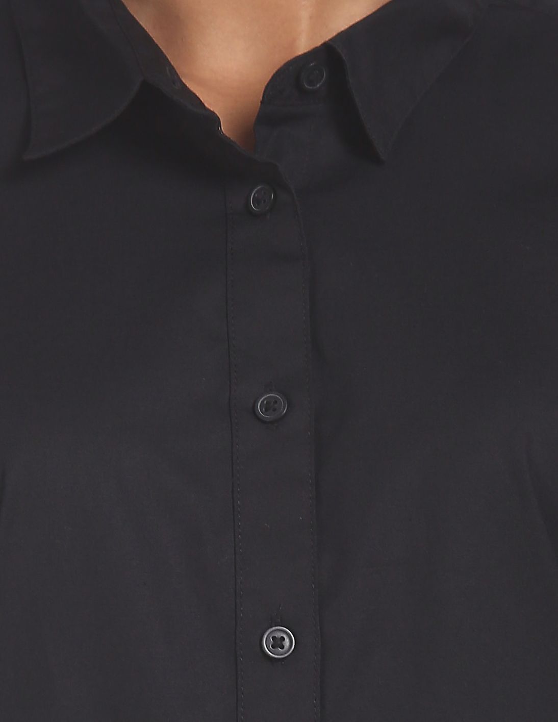 Buy GAP Women Black Tailored Poplin Shirt - NNNOW.com