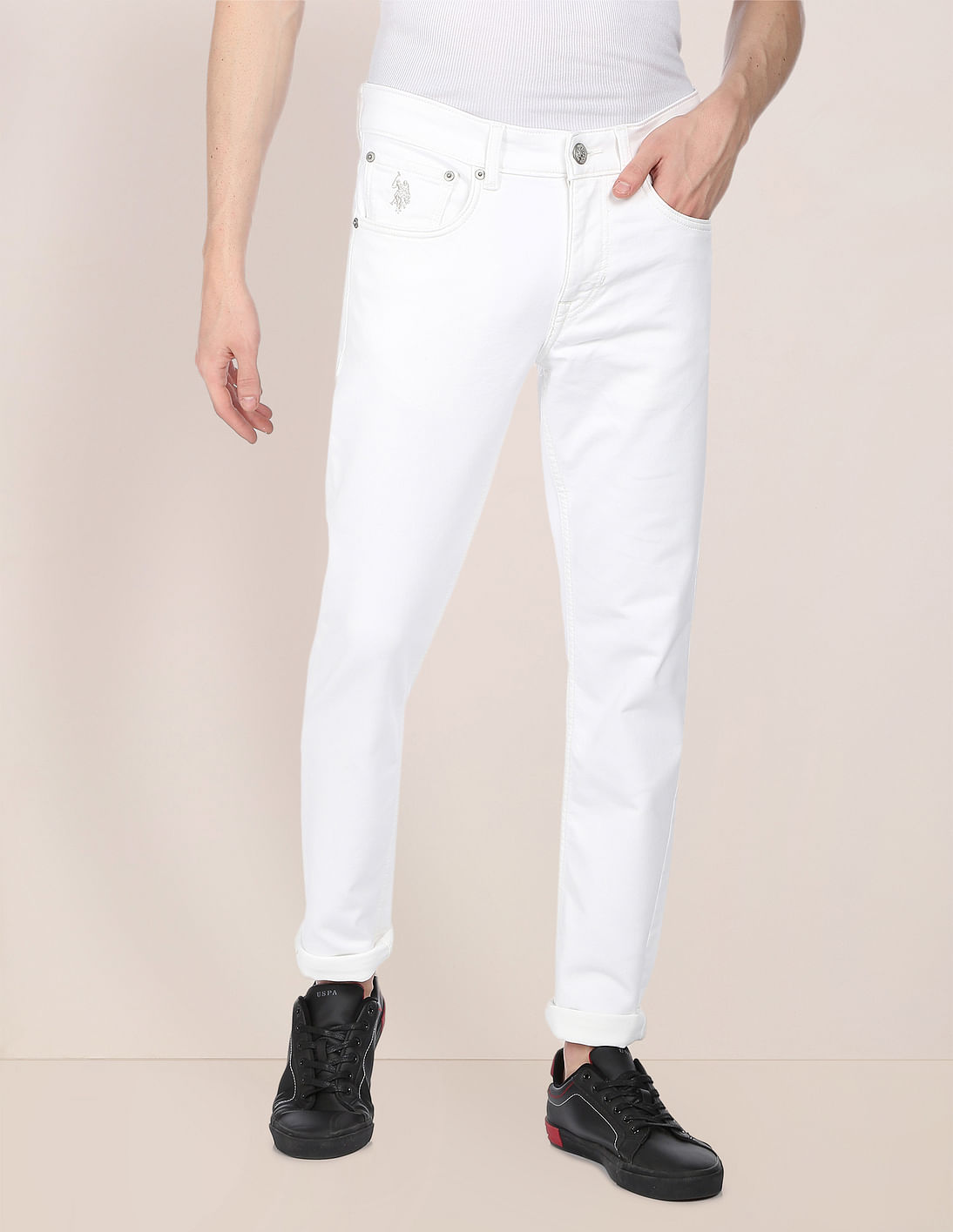 Buy U.S. Polo Assn. Denim Co. Regallo Skinny Fit White Jeans - NNNOW.com