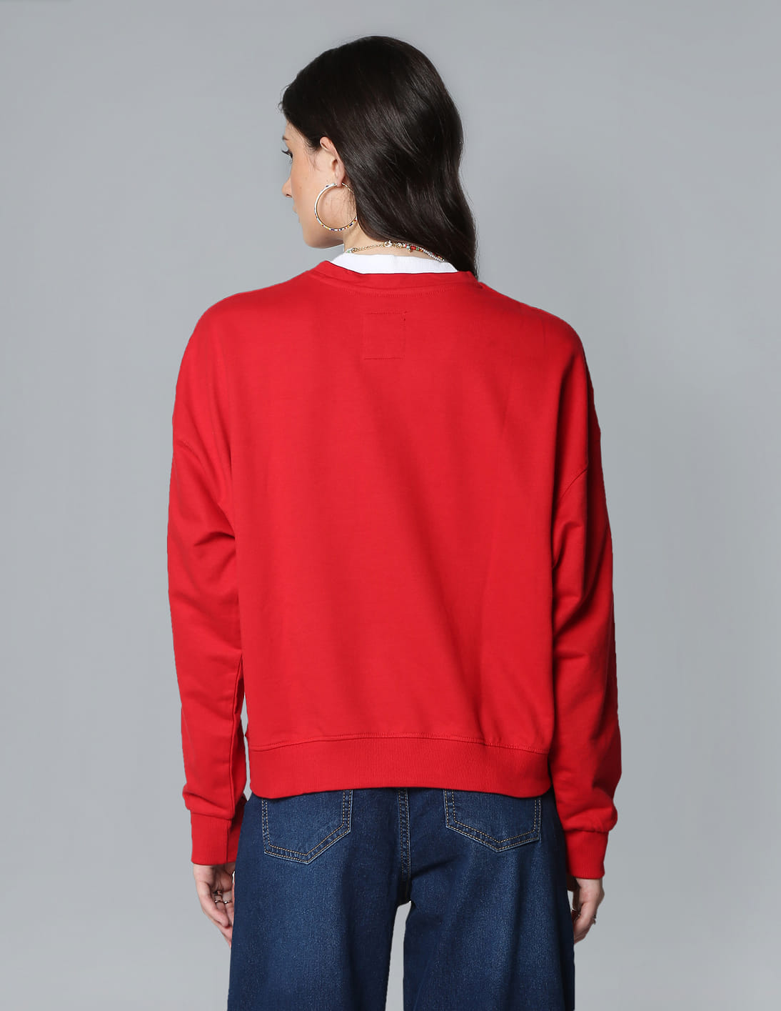 Yihaojia Women's Cute Graphic Oversized Crewneck Sweatshirt - Long Sleeve Drop Shoulder Fall Top - View #9