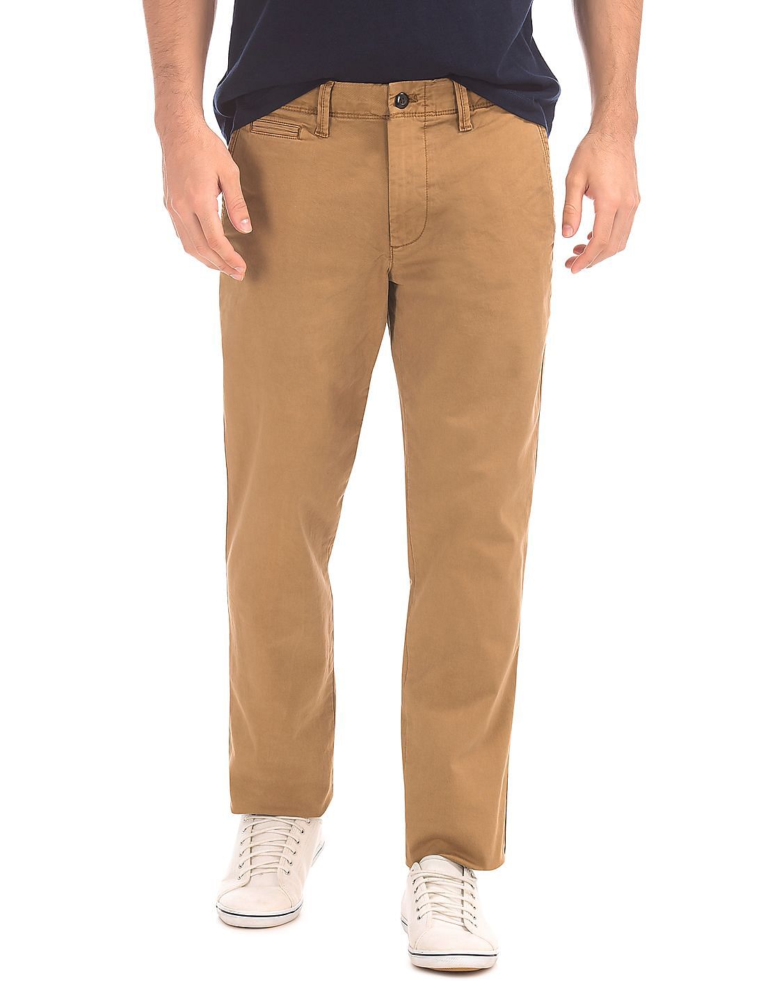 vintage wash khakis in slim fit with gapflex