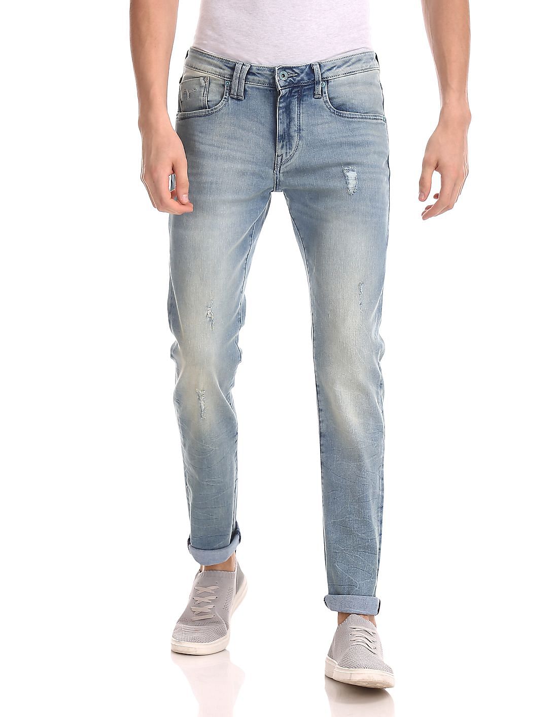 Buy Men Jackson Skinny Fit Distressed Jeans online at NNNOW.com