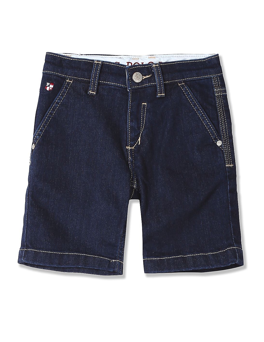 Buy U.S. Polo Assn. Kids Boys Dark Wash Denim Shorts - NNNOW.com