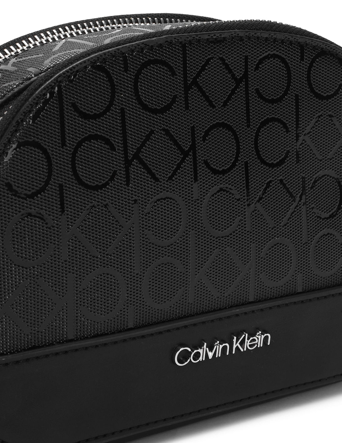 Buy Calvin Klein Women Black Monogram Ashley Crossbody Sling Bag 