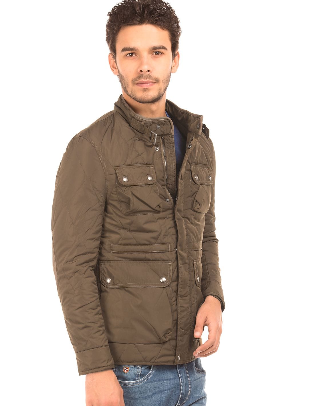 red tape quilted jacket