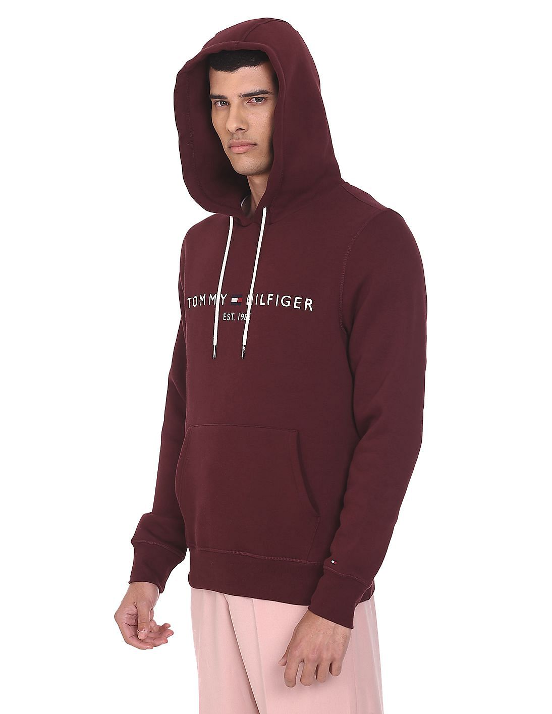 Tommy hilfiger clearance maroon hoodie