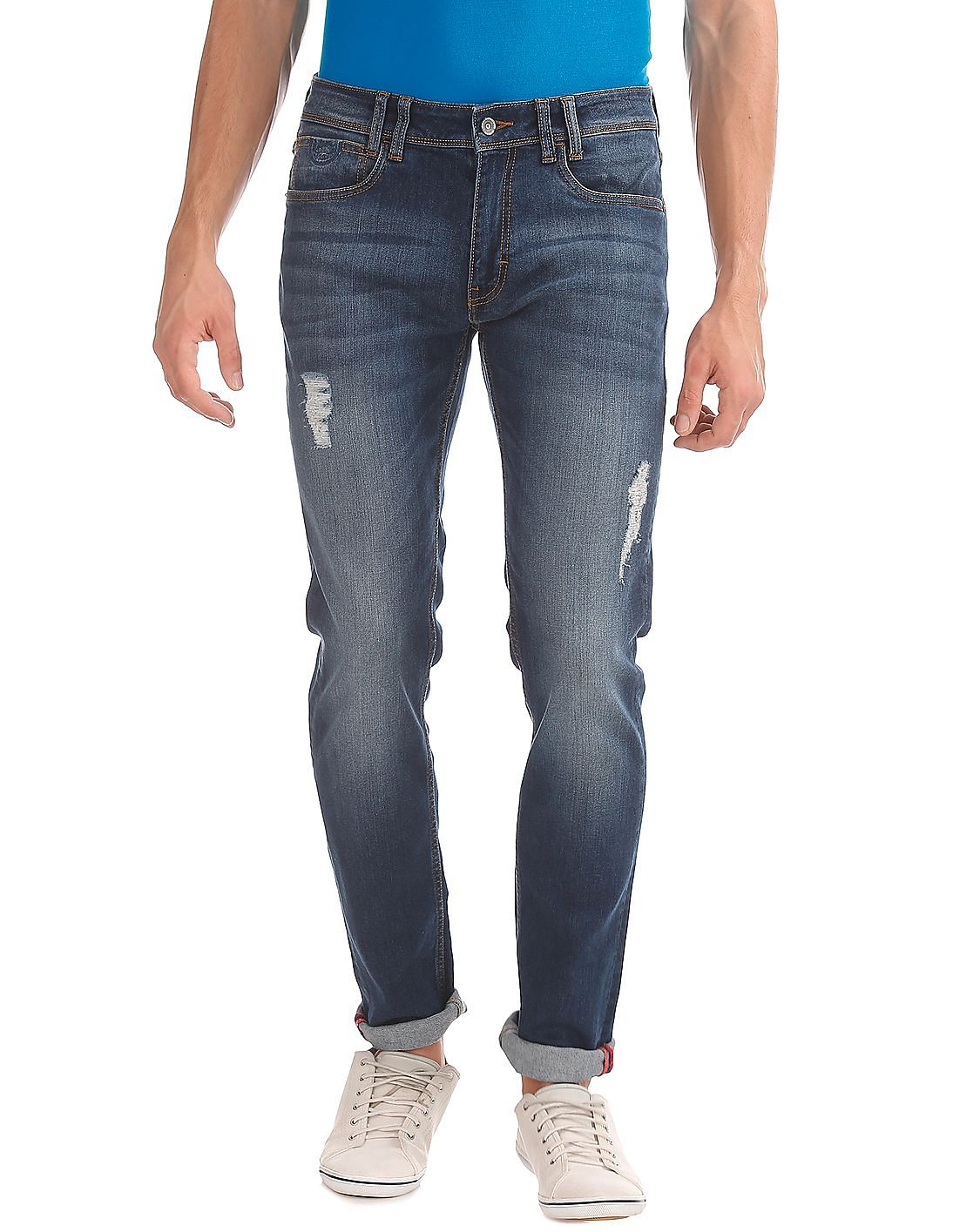 Buy Izod Men Skinny Fit Distressed Jeans - NNNOW.com
