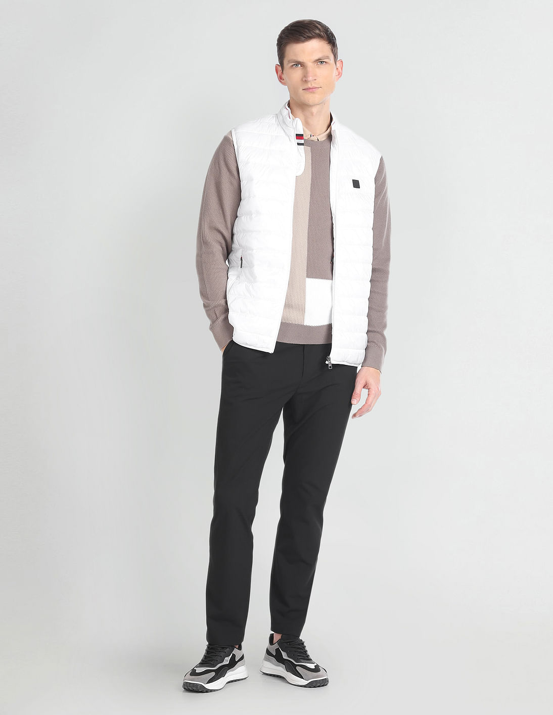 Buy Arrow Sports High Neck Sleeveless Puffer Jacket - NNNOW.com