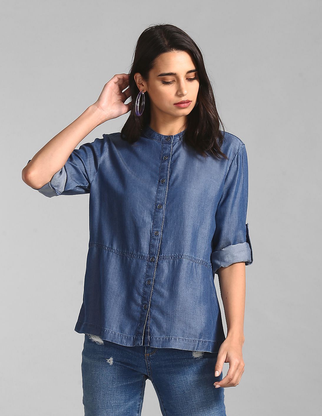 gap womens chambray shirt