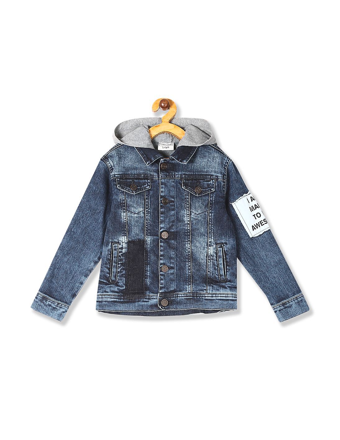 boys black denim jacket