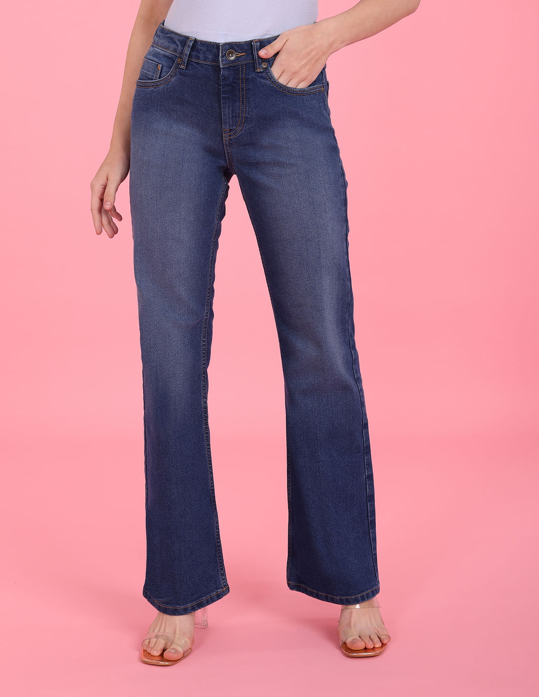 【HI FI FNK】Pro Flare Washed Denim HI FI FNK(ハイファイファンク) デニム・ジーパン(メンズ