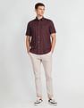 Arrow Sports Point Collar Solid Shirt