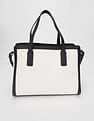 Tommy Hilfiger Solid Blue Pu Hand Bag