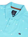 AD by Arvind Geometric Print Cotton Polo Shirt