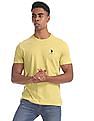 U.S. Polo Assn. Yellow Crew Neck Heathered T-Shirt