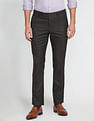 Arrow Hudson Tailored Fit Heathered Formal Trousers