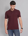 AD by Arvind Cotton Solid Polo Shirt