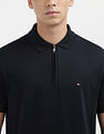 Tommy Hilfiger Pure Cotton Zipper Polo Shirt