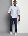 Tommy Hilfiger Textured Stripe Cotton Shirt