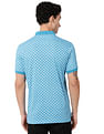AD by Arvind Geometric Print Cotton Polo Shirt
