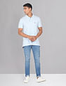 AD by Arvind All Over Print Cotton Polo Shirt