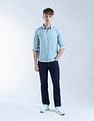 Flying Machine Solid Regular Fit Digitopia Shirt