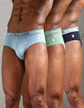 U.S. Polo Assn. Solid Low Rise OEB15 Briefs - Pack Of 3