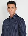 Flying Machine Cotton Sateen Vertical Stripe Shirt