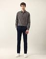 Arrow Sport Slim Fit Dobby Weave Air Soft Trousers