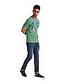 U.S. Polo Assn. Denim Co. Green Printed Front Melange T-Shirt