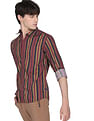 Flying Machine Vertical Stripe Cotton Shirt
