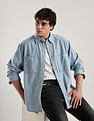 Calvin Klein Jeans Solid Relaxed Fit Denim Shirt