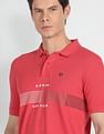 Arrow Sports Compact Cotton Horizontal Stripe Polo Shirt