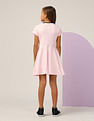 U.S. Polo Assn. Kids Girls Brand Printed Fit And Flare Dress
