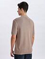Calvin Klein Jeans Textured Regular Fit Cotton Polo Shirt
