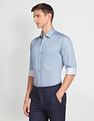 Arrow Cutaway Collar Geometric Print Shirt
