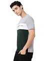 AD by Arvind Brand Print Colour Block Cotton T-Shirt