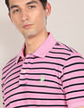 U.S. Polo Assn. Ribbed Collar Horizontal Stripe Polo Shirt