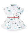 U.S. Polo Assn. Kids Girls All Over Print Belt Dress