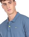 Flying Machine Pure Cotton Solid Polo Shirt