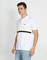 Arrow Sports Horizontal Stripe Cotton Polo Shirt