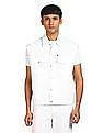 Calvin Klein Men White Sleeveless Denim Jacket