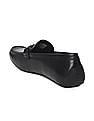 Calvin Klein Men Black Horsebit Leather Loafers