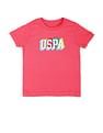 U.S. Polo Assn. Kids Boys Red Printed Cotton Set