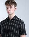 Flying Machine Vertical Striped Digitopia Shirt