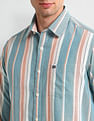 Arrow Sport Vertical Stripes Slim Fit Shirt
