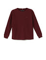 Tommy Hilfiger Kids Boys Round Neck Waffle Cotton T-Shirt